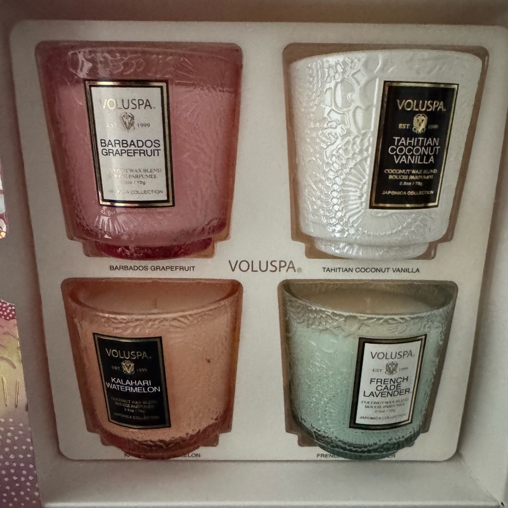 In Box! Limited Edition Voluspa Scented Candle Set